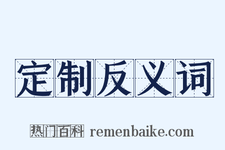 定制反义词是什么意思的图片